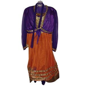 Halloween Bohemian Costume Adult Women SZ 10/Shoes 7.5 New Years Eve Masquerade